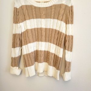 J. Crew Sweater tan and Cream size M